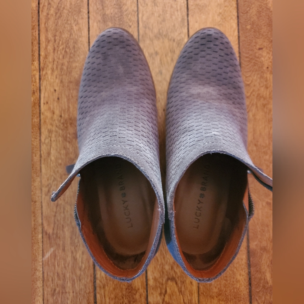 Lucky Brand suede ankle booties
